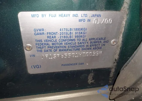 2001 Subaru Forester S from USA, damaged, VIN JF1SF65501HP00334